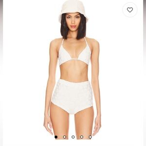 Elegant White Textured Bikini Set